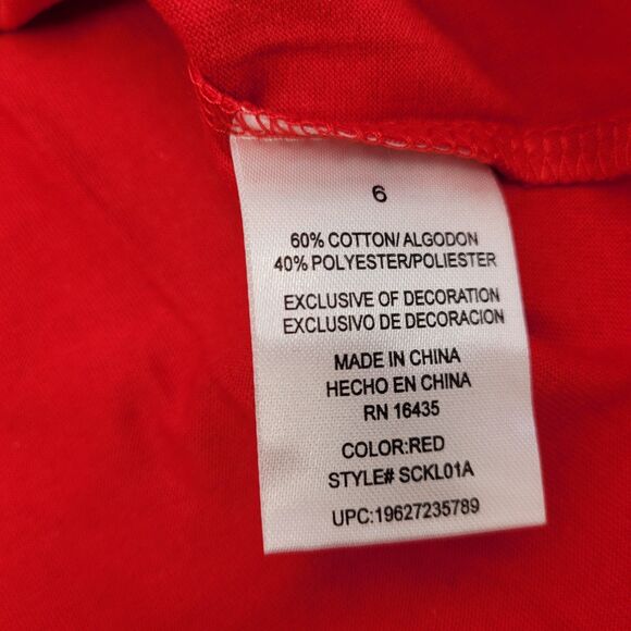 Disney Girls' 2-Piece Outfit Minnie Mouse Red Top & Ruffled Skirt Set Size 6 - Picture 6 of 11